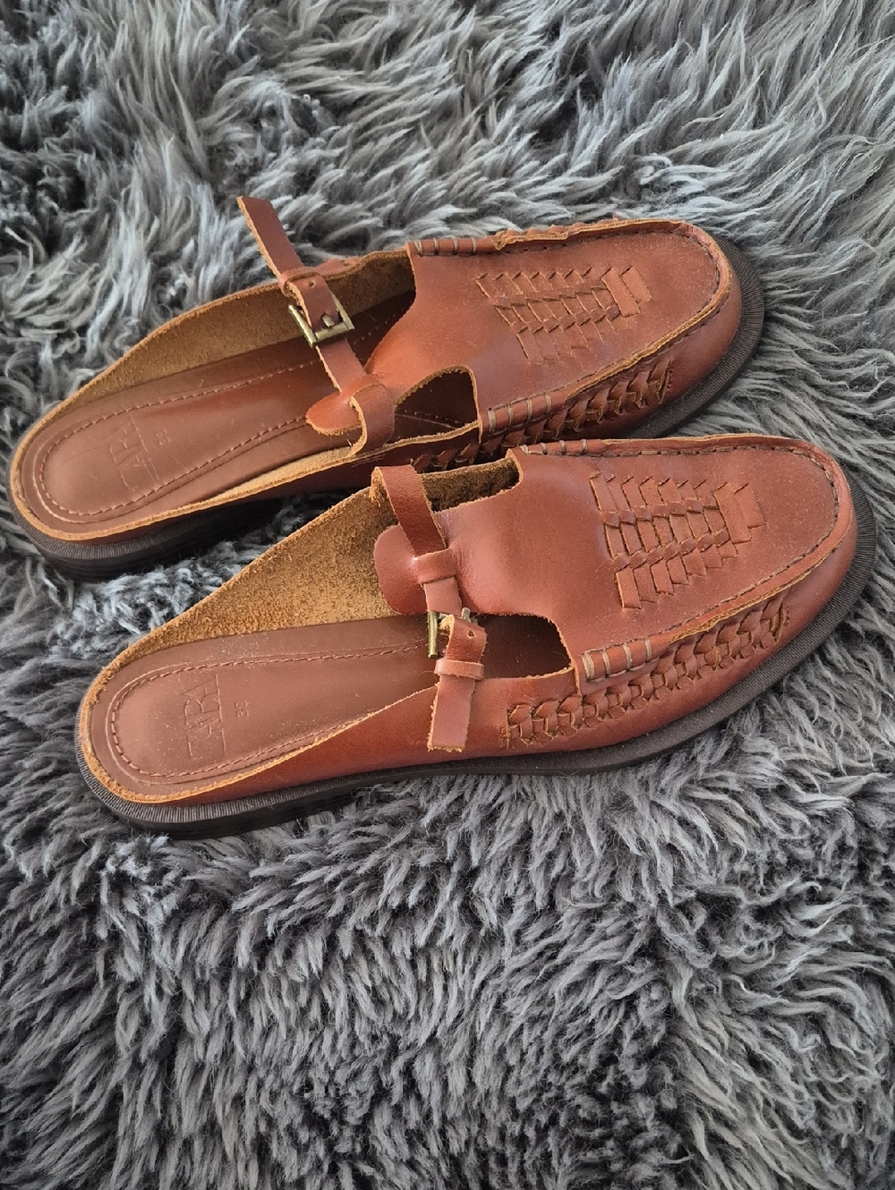 NWOB leather mules, size 38